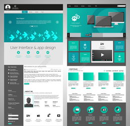 高质量网页设计素材 免费EPS格式模板，编号17718006，尽在千图网